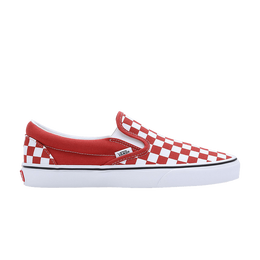 Vans: Красные шлёпанцы  Classic Slip On Checkerboard