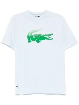 Lacoste: Голубая футболка 