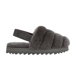 UGG: Серые шлёпанцы  Fluff