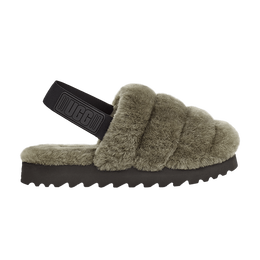 UGG: Зелёные шлёпанцы  Fluff