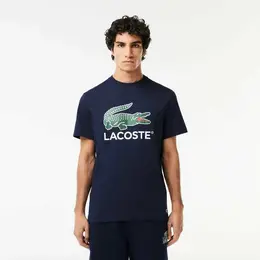 LACOSTE: Чёрная футболка 