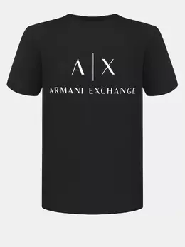 Armani Exchange: Чёрная футболка 