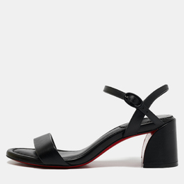 Christian Louboutin: Чёрные сандалии 