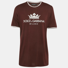 Dolce & Gabbana: Бордовая футболка  T