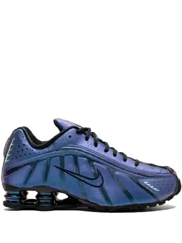 Nike: Голубые кроссовки  Shox R4