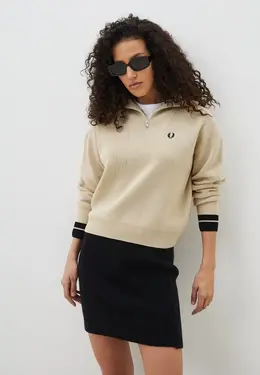 Fred Perry: Бежевый свитер 