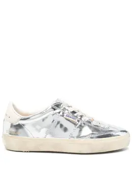 Golden Goose: Серебристые кроссовки  Star