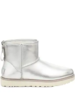 UGG: Серебристые ботинки  Classic Mini