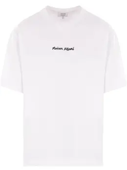 Maison Kitsuné: Белая футболка 