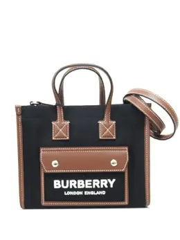 Burberry Pre-Owned: Чёрная сумка-шоппер 