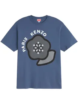 Kenzo: Голубая футболка 