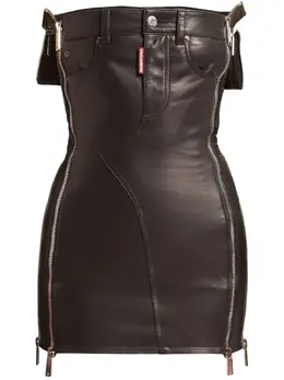 DSQUARED2: Кожаное платье 