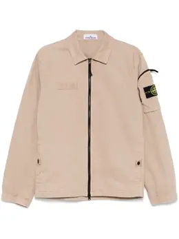 Stone Island: Бежевая куртка  Compass