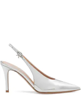 Gianvito Rossi: Серебристые туфли 
