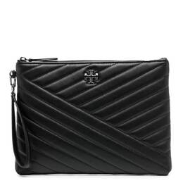 Tory Burch: Чёрный клатч  Kira Chevron