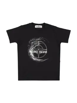 STONE ISLAND JUNIOR: Хлопковая футболка 