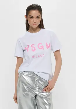 MSGM: Белая футболка 