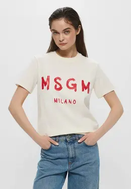 MSGM: Бежевая футболка 