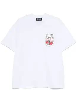 MSGM: Белая футболка 