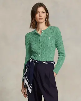 Polo Ralph Lauren: Зелёный кардиган 