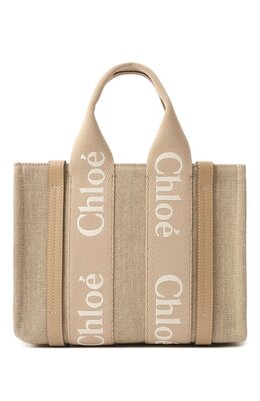 Chloé: Бежевая сумка  Woody Small