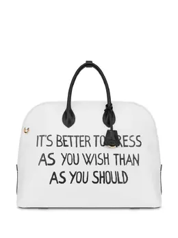 Moschino: Сумка-шоппер с принтом 