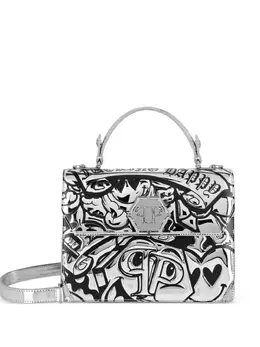 Philipp Plein: Серебристая сумка-шоппер 