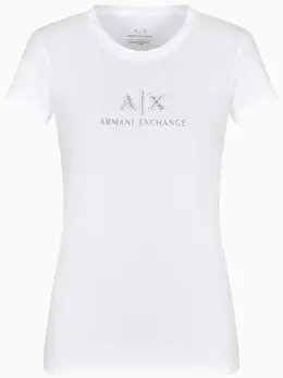 Armani Exchange: Белая футболка 