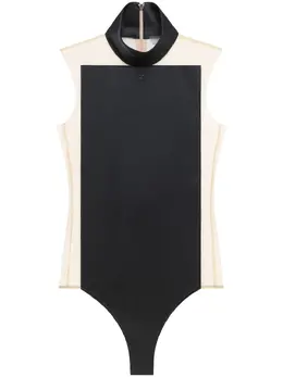 Courrèges: Чёрный боди 