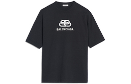 Balenciaga: Чёрная футболка 