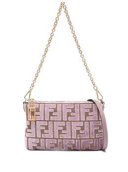 Fendi: Фиолетовая сумка  Baguette