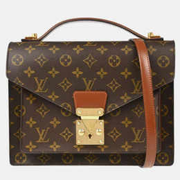 Louis Vuitton: Коричневая сумка 