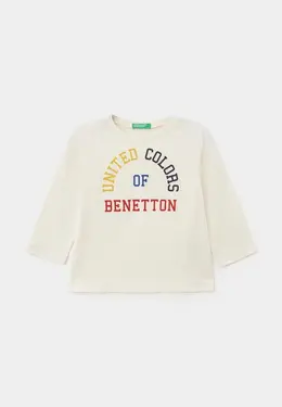 United Colors of Benetton: Бежевый свитшот 