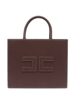 Elisabetta Franchi: Коричневая сумка-шоппер 
