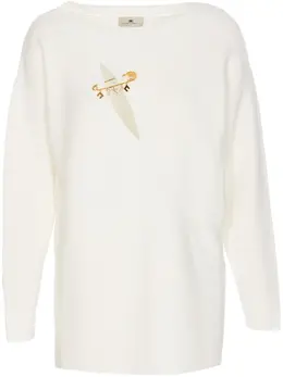 Elisabetta Franchi: Белый свитер 