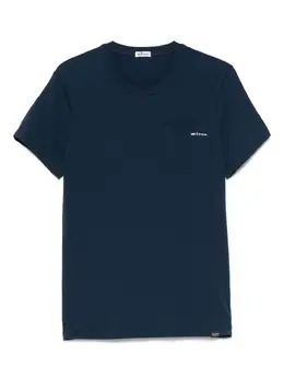Kiton: Синяя футболка 