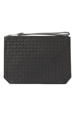 Bottega Veneta: Чёрный клатч 