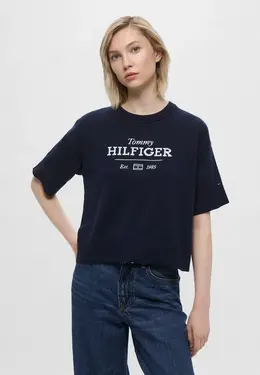 Tommy Hilfiger: Синий свитер 