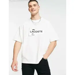 LACOSTE: Белая футболка 