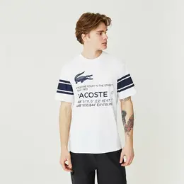 LACOSTE: Белая футболка 