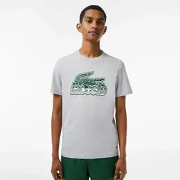 LACOSTE: Серая футболка 