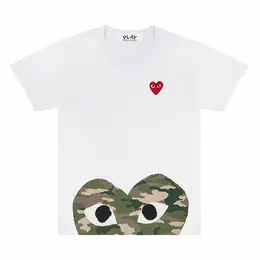 Comme des Garcons PLAY: Белая футболка  Heart