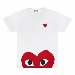 Comme des Garcons PLAY: Белая футболка  Heart