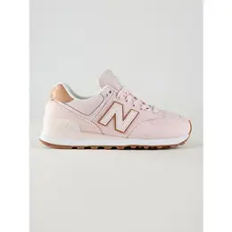 New Balance: Розовые кроссовки  574