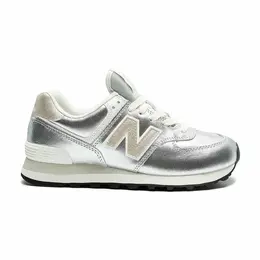 New Balance: Серые кроссовки  574