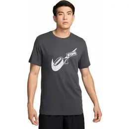 NIKE: Серая футболка  Dri FIT