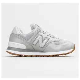 New Balance: Серые кроссовки  574