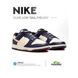 NIKE: Белые кроссовки  Dunk Low