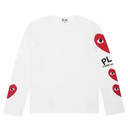 Comme des Garcons PLAY: Белый свитшот  Heart