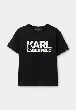 Karl Lagerfeld Kids: Чёрная футболка 